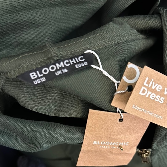 BloomChic Size L Olive Green Women's Hooded Jacket us 12 - Picture 4 of 5